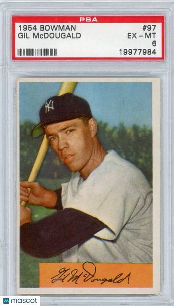 1954 Bowman Gil Mcdougald #97 PSA 6