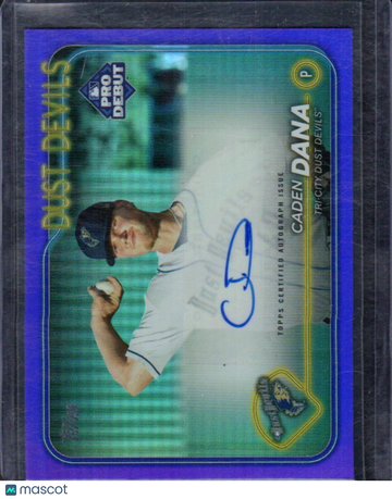 2024 Topps Pro Debut Caden Dana #PD-58 Autographs Purple Foil SN AU