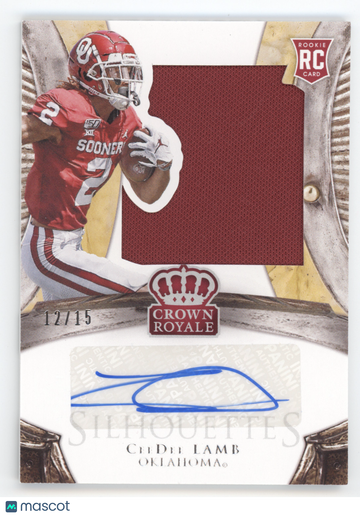2020 Panini Chronicles Draft Picks Crown Royale CeeDee Lamb #5 Silhouettes /15 RC