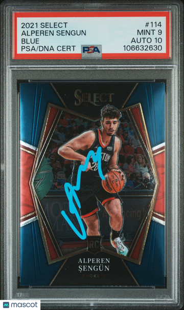 2021 Panini Select Alperen Sengun #114 Blue PSA 9 Auto 10