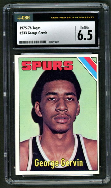 1975-76 Topps #233 George Gervin CSG 6.5