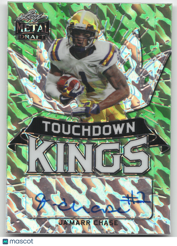 2021 Leaf Metal Draft Touchdown Kings Ja'Marr Chase #TK-JMC Green /10
