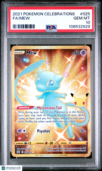 2021 Pokemon Celebrations Mew Fa PSA 10 #025