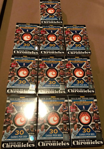 2019-20 Chronicles Basketball Hanger Box 10 Ct. Lot