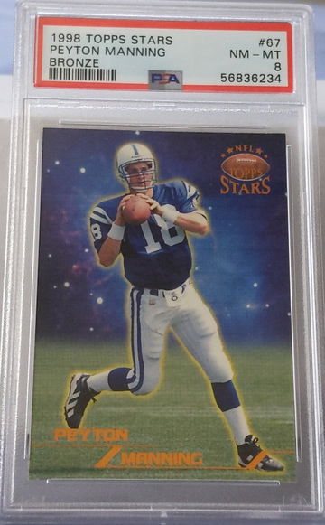 1998 Topps Stars Bronze #67 Peyton Manning RC 6164/8799 PSA 8