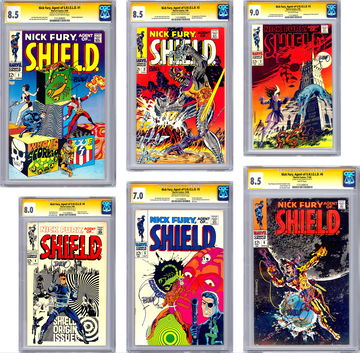 NICK FURY AGENT OF SHIELD #123456 CGC SS 8.5 AVG *ALL SIGNED* JIM STERANKO 1968