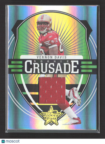 2006 Leaf Rookies & Stars Rookie Crusade Vernon Davis #RC-13 Memorabilia Jersey