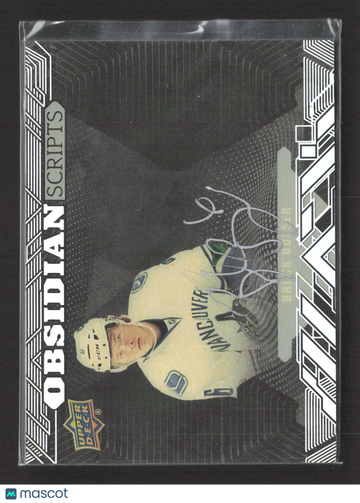2017 Upper Deck Black Obsidian Scripts Brock Boeser #OS-BB