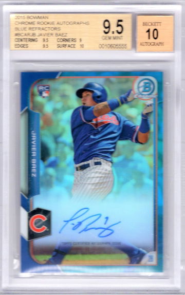2015 Bowman Chrome Javier Baez auto