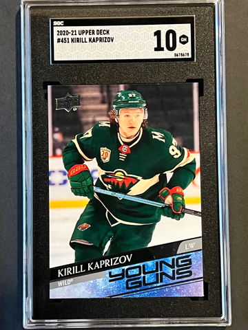 2020-21 Upper Deck Wild Kirill Kaprizov RC #451 - SP Young Guns SGC 10 GEM MINT