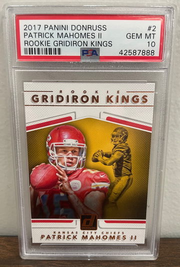 PATRICK MAHOMES 2017 Panini Donruss Optic Gridiron Kings PSA 10