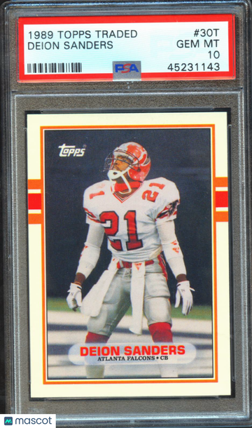 1989 Topps Traded Deion Sanders #30T PSA 10
