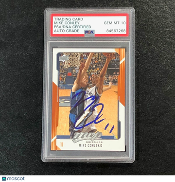 2008-09 Upper Deck Mike Conley #77 NBA MVP PSA 10 Auto 10
