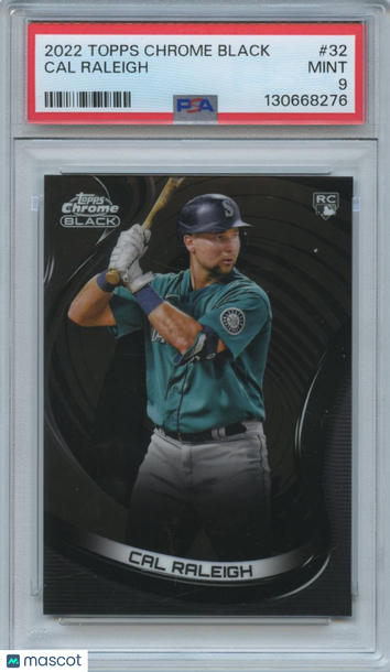 2022 Topps Chrome Black Cal Raleigh #32 [Base] Rookie Base Set PSA 9