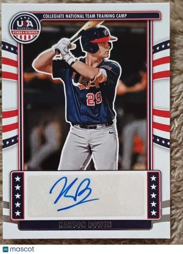 2024 Panini Usa Baseball Stars and Stripes Karsen Bowen #NTS-KB