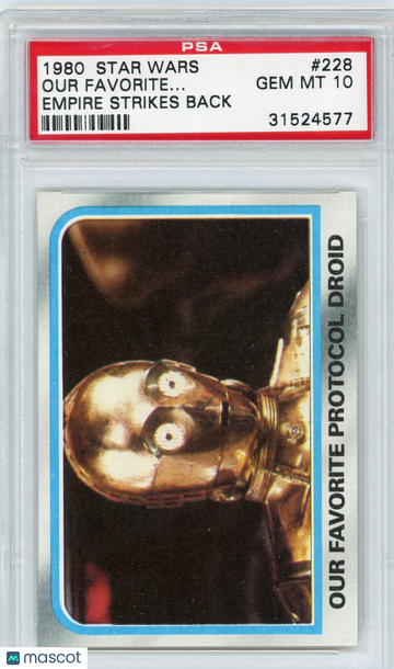 1980 Star Wars Empire Strikes Back Our Favorite.. . #228 PSA 10