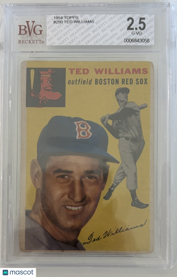 1954 Topps Ted Williams #250 BVG 2.5