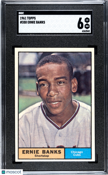 1961 Topps Ernie Banks #350 SGC 6