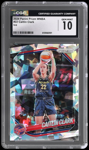 2024 Panini Prizm Wnba Caitlin Clark Ice Prizm CGC 10 RC