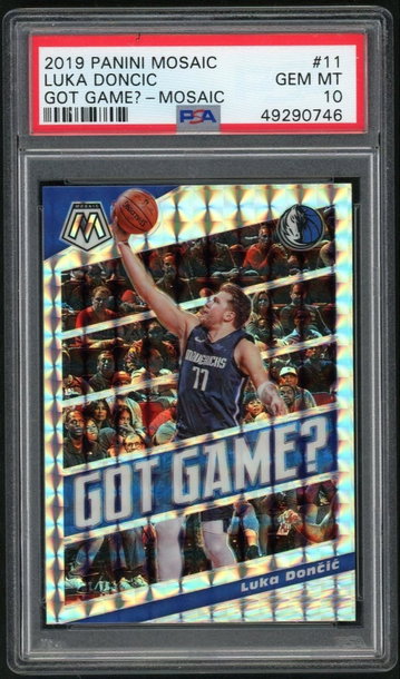 2019 Panini Mosaic Got Game? Mosaic Luka Doncic #11 PSA 10