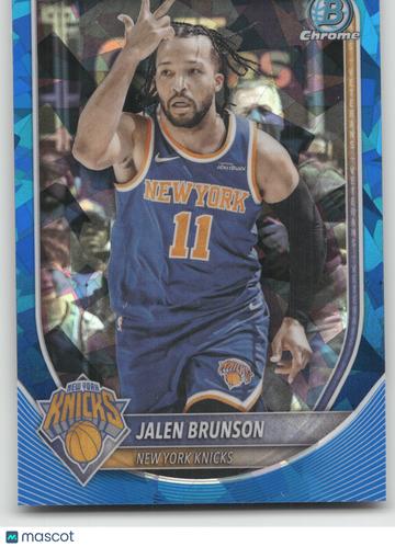 2025 Bowman Chrome Jalen Brunson #BCV-62 Blue Cracked Ice