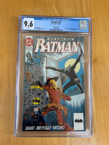 Batman #457 Rare 2nd Print CGC 9.6 White Pages 