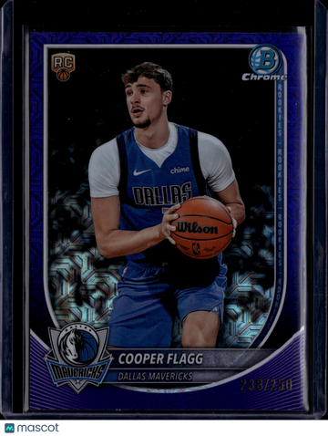 2025 Topps Bowman Chrome Cooper Flagg #BCV-1 Blue RayWave /250 RC