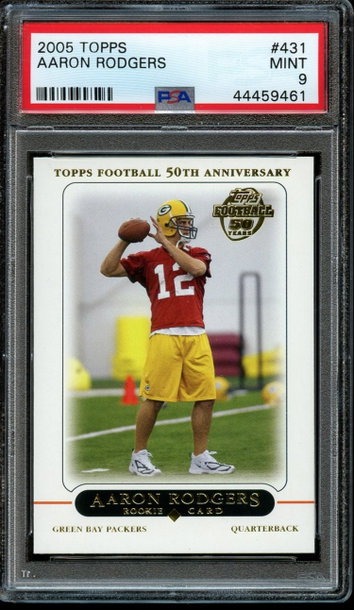 2005 Topps Aaron Rodgers PSA 9 Mint Rookie