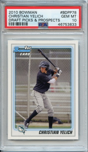 Christian Yelich Bowman Draft PSA 10