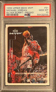 1999 Upper Deck UD MVP Silver Script Promo S1 Michael Jordan Chicago Bulls PSA 10 Gem Mint 