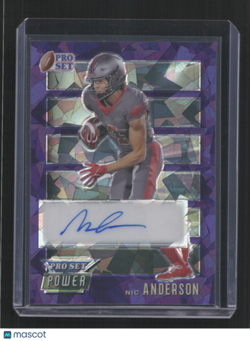 2024 PRO SET NIC ANDERSON #PW-NA1 /6 PURPLE AUTOPOWER SN,/6,AU