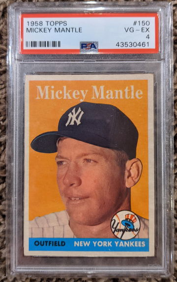 1958 Topps Mickey Mantle PSA 4