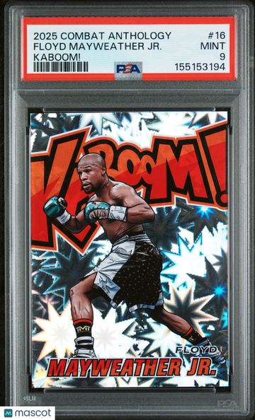 2025 Panini Combat Anthology Kaboom! Floyd Mayweather JR. #16 PSA 9