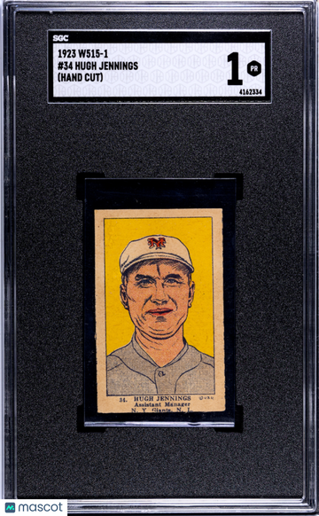 1923 W515-1 Hugh Jennings #34 SGC 1