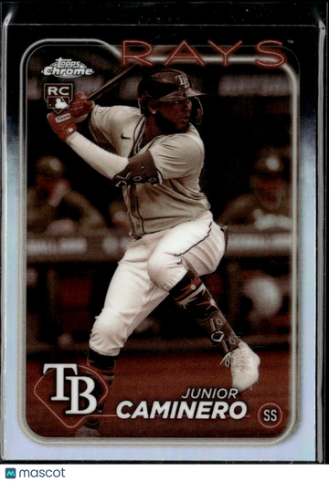 Junior Caminero 2024 Topps Chrome RC Tampa Bay Rays