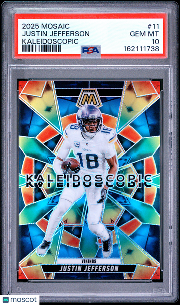 2025 Panini Mosaic Kaleidoscopic Justin Jefferson #11 PSA 10