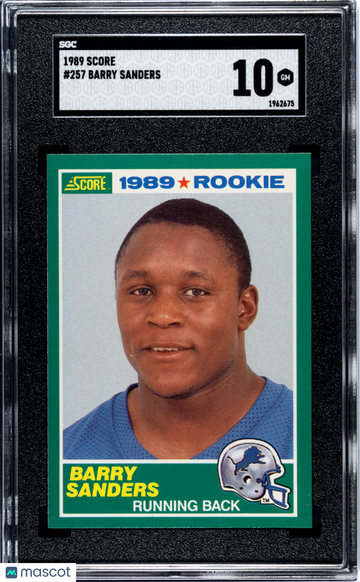 1989 Score Barry Sanders #257 SGC 10