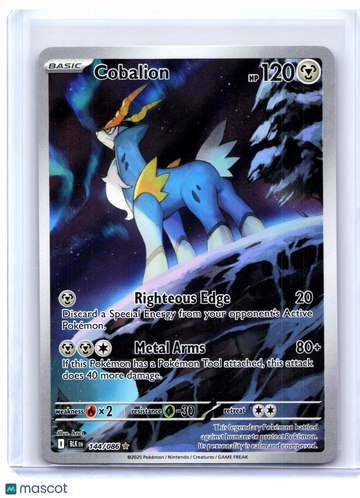 Black Bolt Cobalion Holo Illustration Rare #144/086