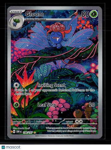 2023 Obsidian Flames Gloom Holo Secret Rare #198/197