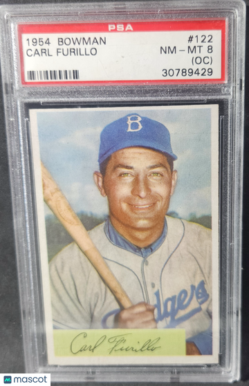 1954 Bowman Carl Furillo #122 Oc PSA 8