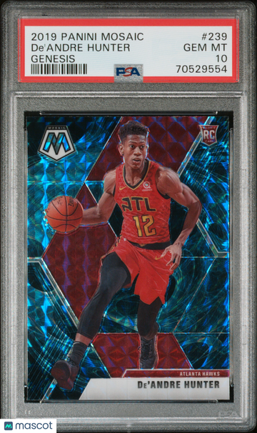 2019 Panini Mosaic De'andre Hunter #239 Genesis Rookie RC PSA 10