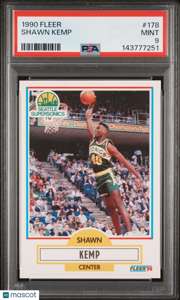 1990 Fleer Shawn Kemp #178 PSA 9