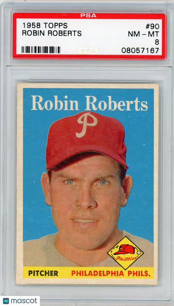 1958 Topps Robin Roberts #90 PSA 8