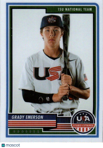 2023 Panini Stars & Stripes USA Baseball Grady Emerson #26