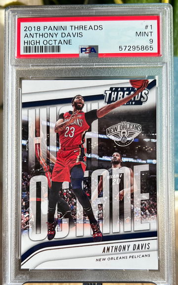 2018-19 Panini Threads High Octane Anthony Davis #1 Pelicans Lakers PSA 9 Mint