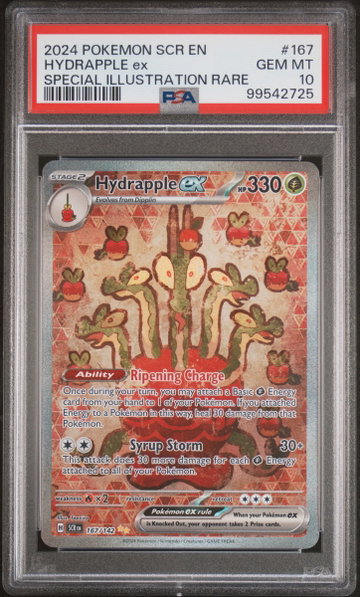 2024 Pokemon Scarlet and Violet Stellar Crown Special Illustraion Rare Hydrapple Ex #167 PSA 10