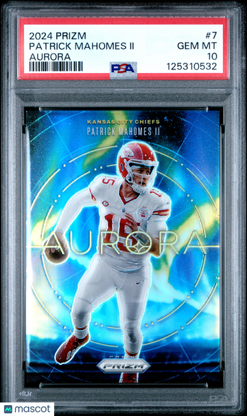 2024 Panini Prizm Aurora Patrick Mahomes II #7 PSA 10