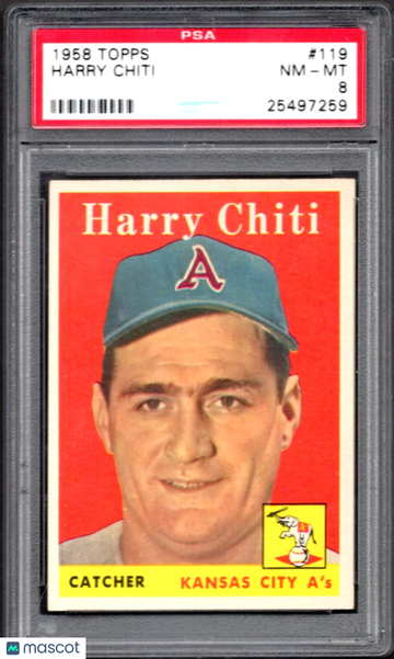 1958 Topps Harry Chiti #119 PSA 8