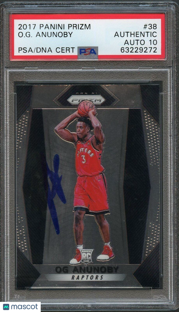 2017 Panini Prizm Og Anunoby #38 PSA A Auto 10