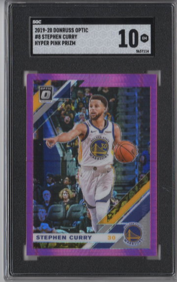 2019-20 Optic Stephen Curry Hyper Pink Prizm SGC 10